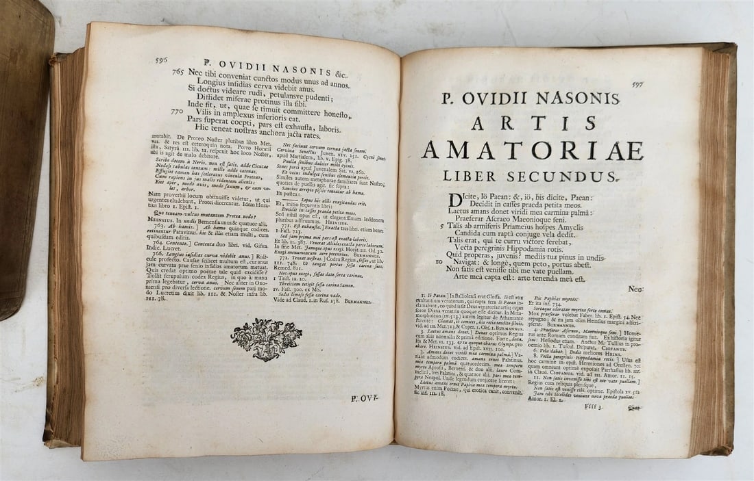1727 OVID 4 VELLUM BOUND VOLUMES antique Publius Ovidius Naso - 13