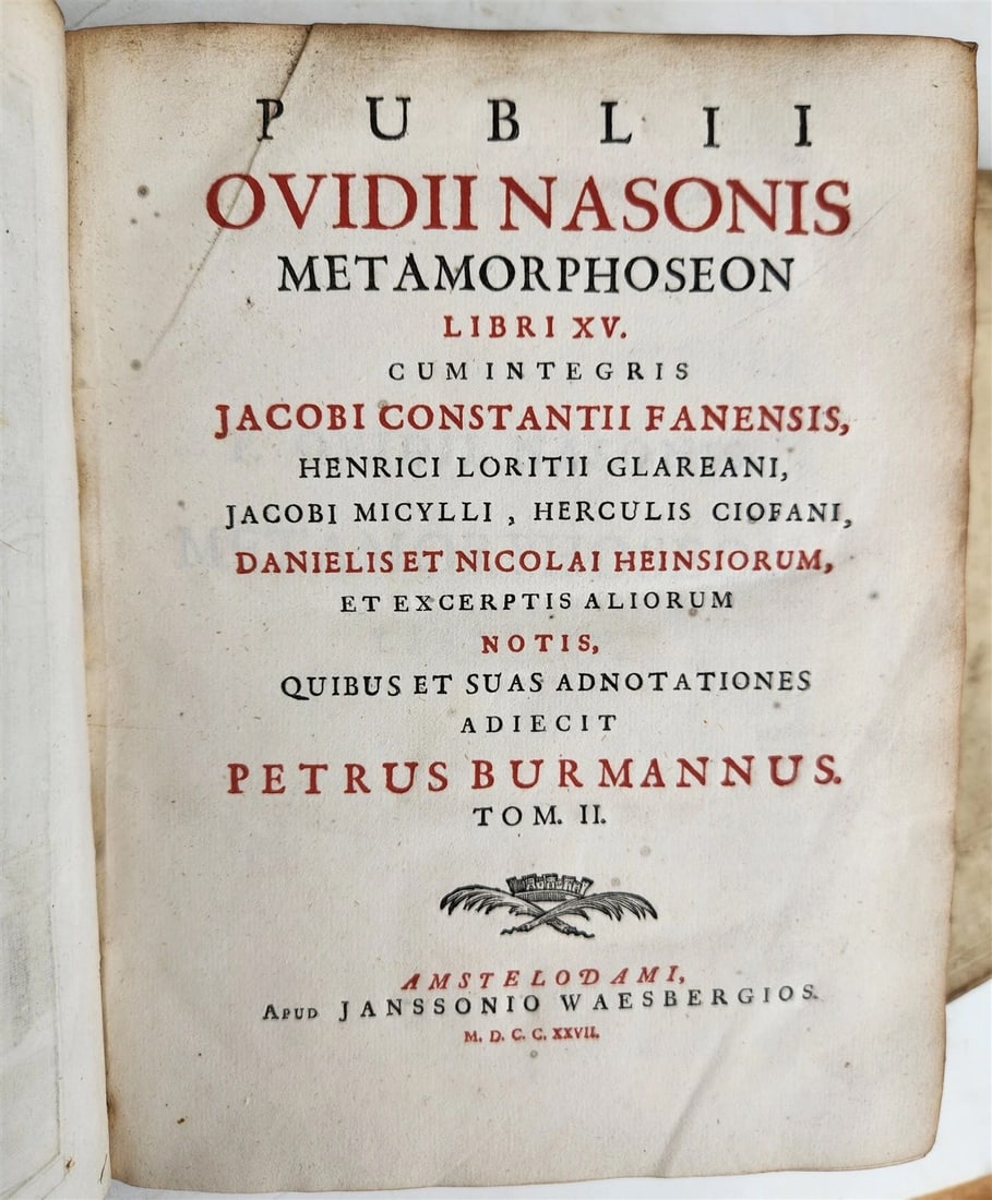 1727 OVID 4 VELLUM BOUND VOLUMES antique Publius Ovidius Naso - 15