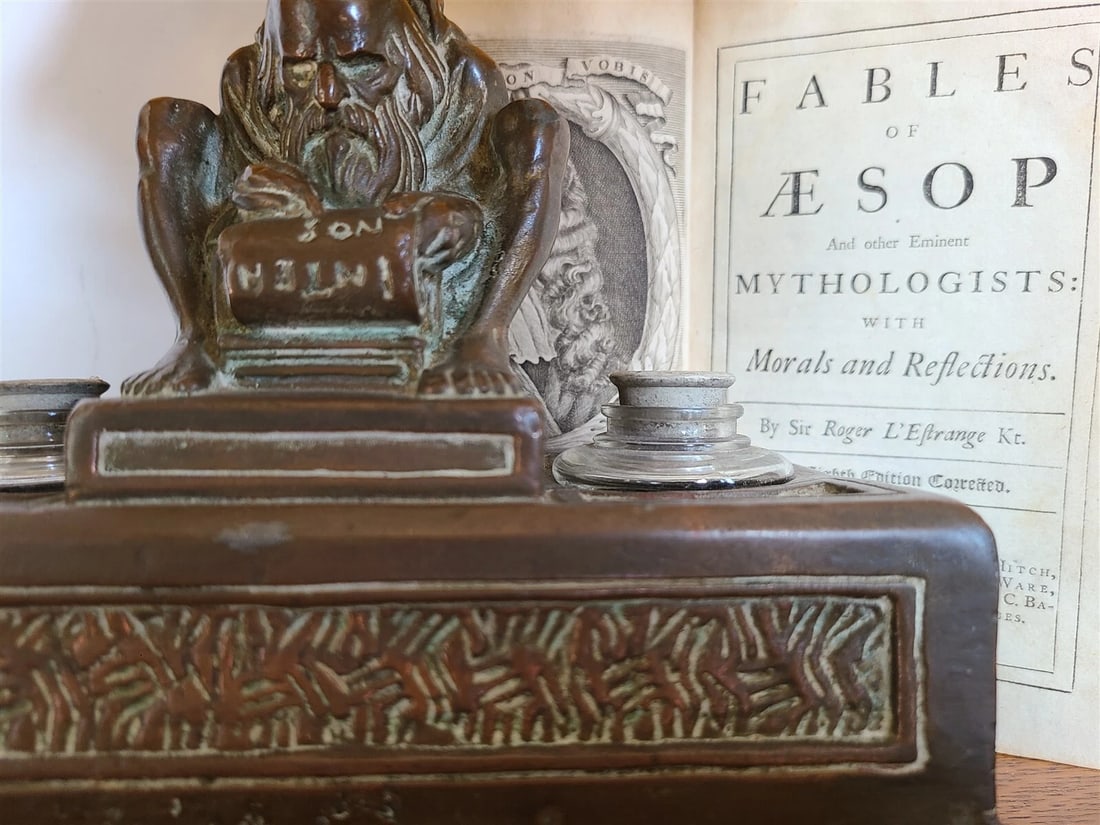 1738 AESOP FABLES by Sir Roger L'Estrange antique in ENGLISH: (Bible). La Sainte Bible. Translated into French by Le Maistre de Saci. Paris, 1789-An XII 12 volumes , complete set. 300 beautiful copper-engraved plates with captions after original drawings by
