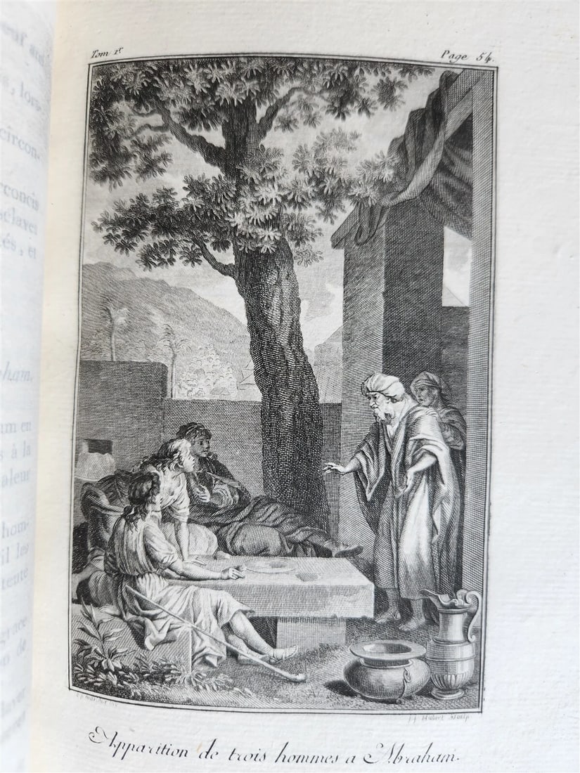 1789 BIBLE in FRENCH ILLUSTRATED w/ 300 PLATES 12 VOLUMES SET antique - 11