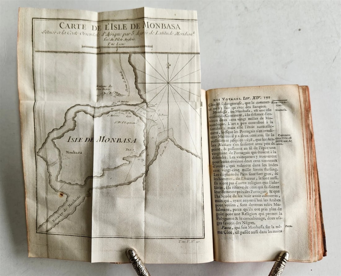 1749 HISTOIRE des VOYAGES antique vol. 18 CHINA & AFRICA illustrated MOZAMBIQUE - 11