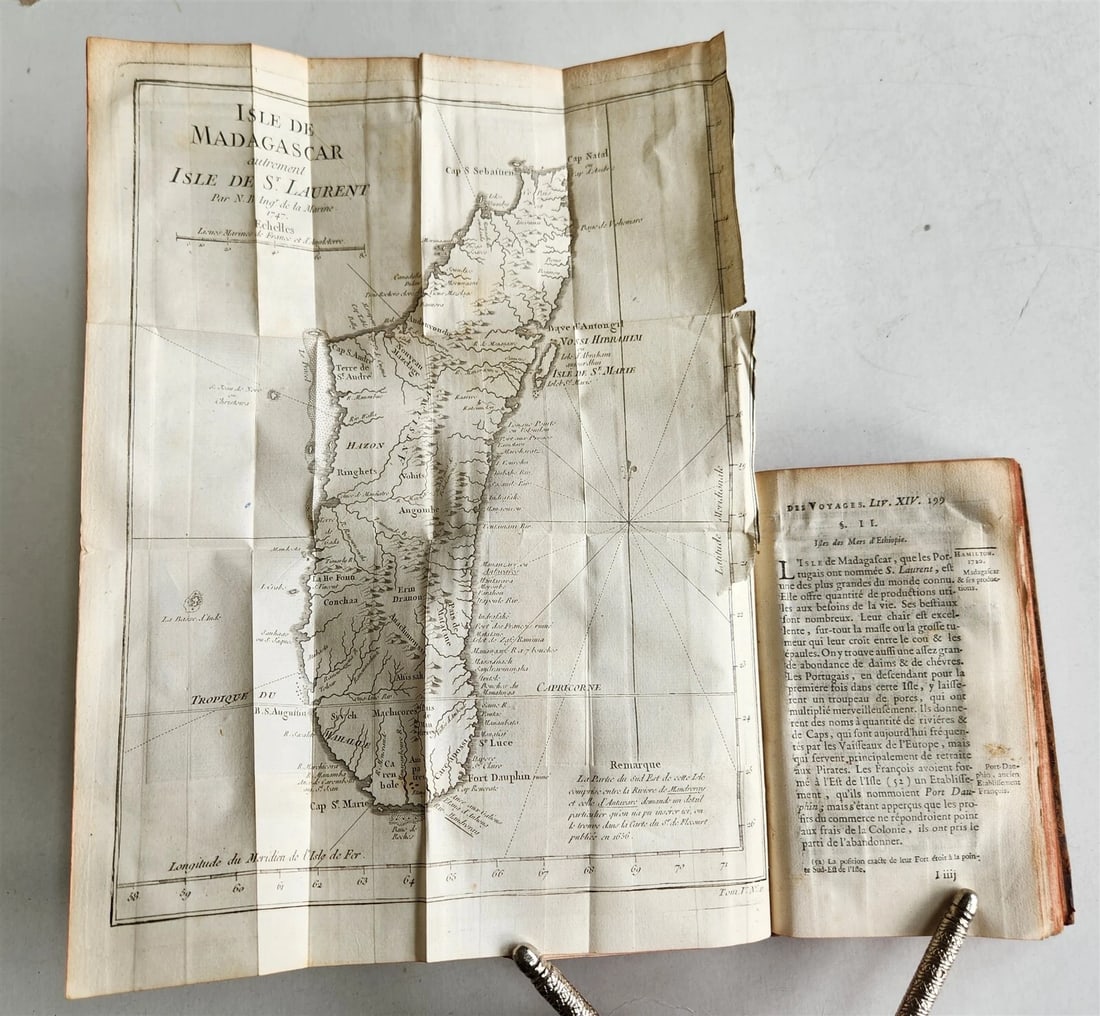 1749 HISTOIRE des VOYAGES antique vol. 18 CHINA & AFRICA illustrated MOZAMBIQUE - 12