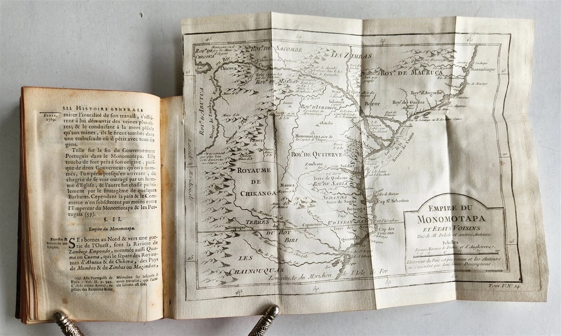1749 HISTOIRE des VOYAGES antique vol. 18 CHINA & AFRICA illustrated MOZAMBIQUE - 15