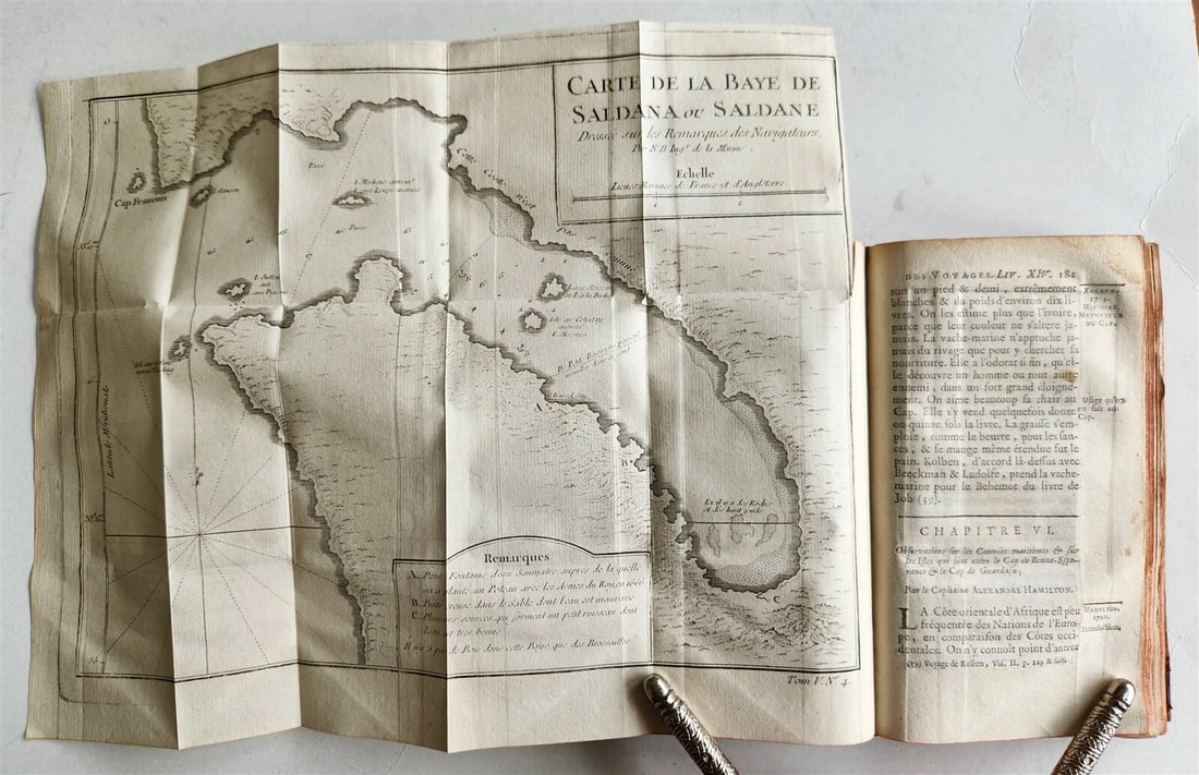 1749 HISTOIRE des VOYAGES antique vol. 18 CHINA & AFRICA illustrated MOZAMBIQUE - 9