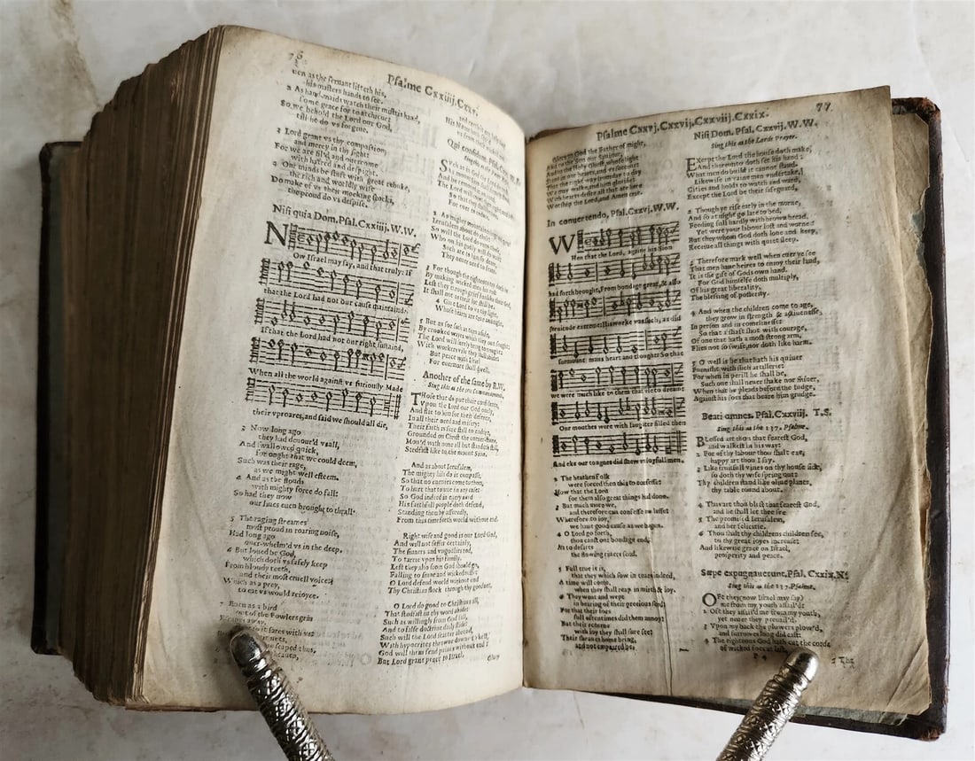 1634 BIBLE in ENGLISH King James antique ORIGINAL BINDING - 10