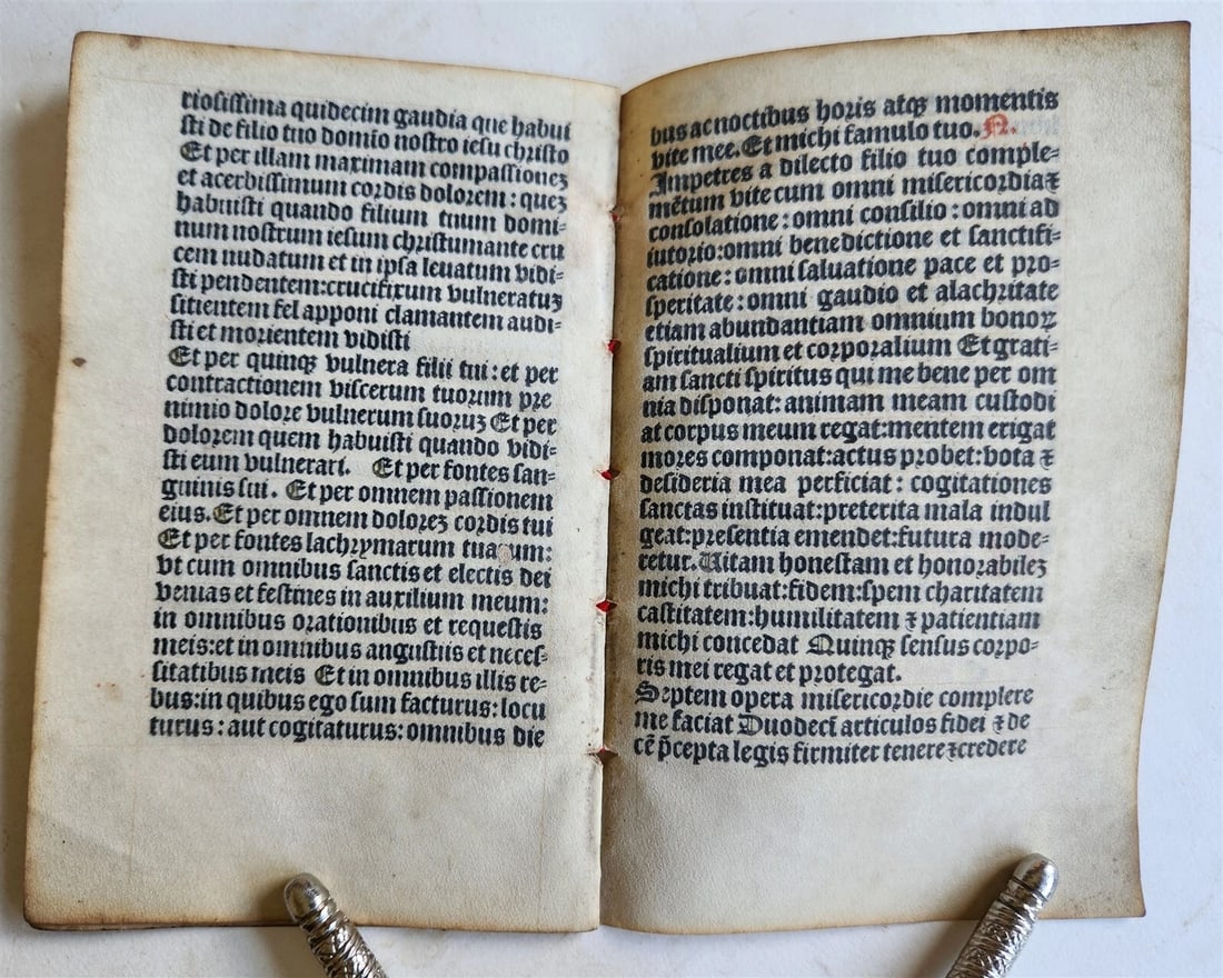 1519 BOOK of HOURS POST-INCUNABULA printed on VELLUM antique 16th CENTURY SCARCE - 9