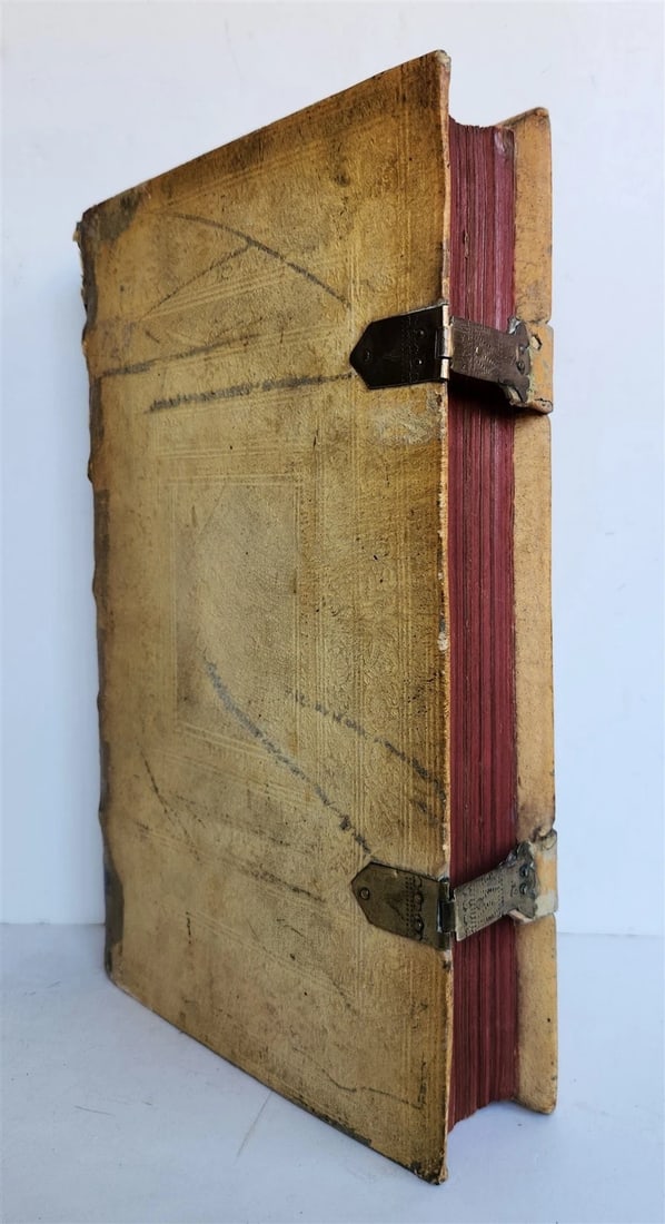 1746 CANON LAW antique PIGSKIN BOUND FOLIO - 4