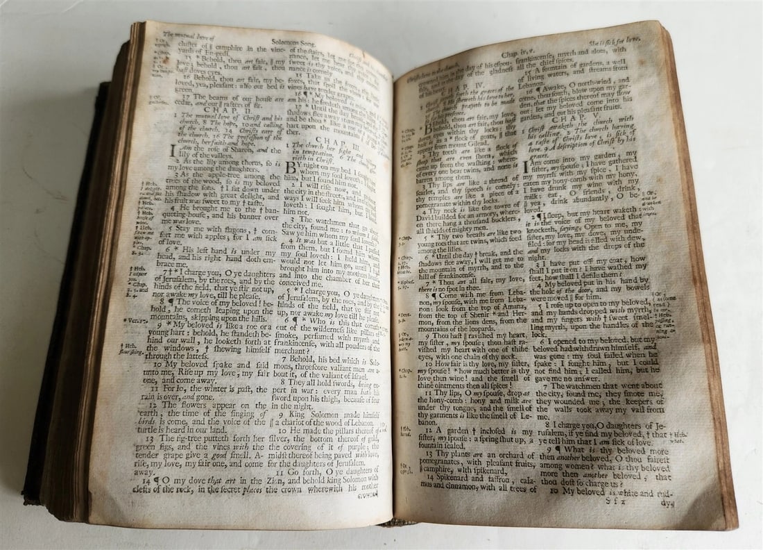 1699 BIBLE in ENGLISH OLD & NEW TESTAMENT antique Charles Bill & Thomas Newcomb - 7