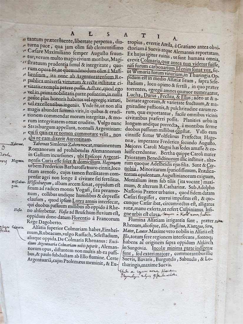 1640 ALSACE FRANCE antique MAP ALSATIA LANDGRAVIATUS - 11