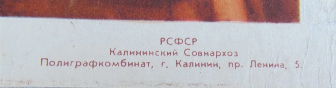 RUSSIAN 1962 SOVIET COMMUNIST POSTER w/ USSR CREATOR LENIN - 6