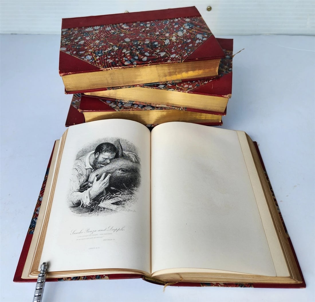 1894 The library of WIT & HUMOR prose & poetry ILLUSTRATED 5 VOLS antique SIGNED - 9