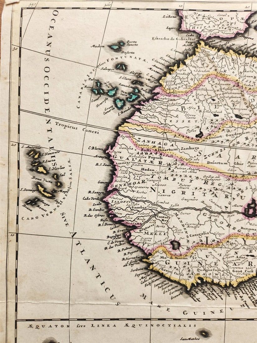 1680 AFRICA antique MAP rare 17th CENTURY AUTHENTIC - 6