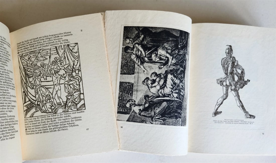 1930s HOMER ODYSSEY & ILIAD illustrated 2 VOLUMES antique LIMITED EDITION - 6
