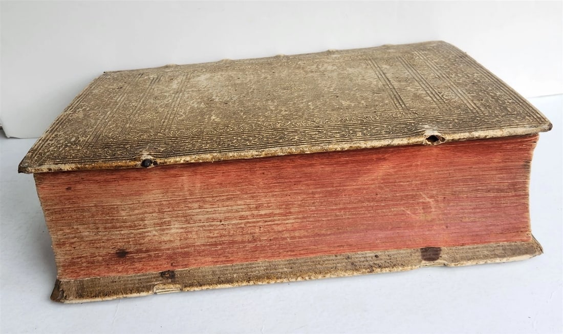1665 OECONOMIA ILLUSTRATED antique hunting fishing livestock breeding PIGSKIN - 3