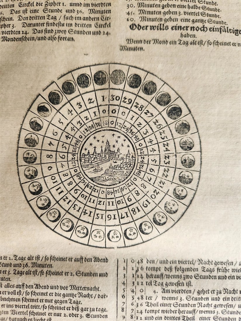1665 OECONOMIA ILLUSTRATED antique hunting fishing livestock breeding PIGSKIN - 8