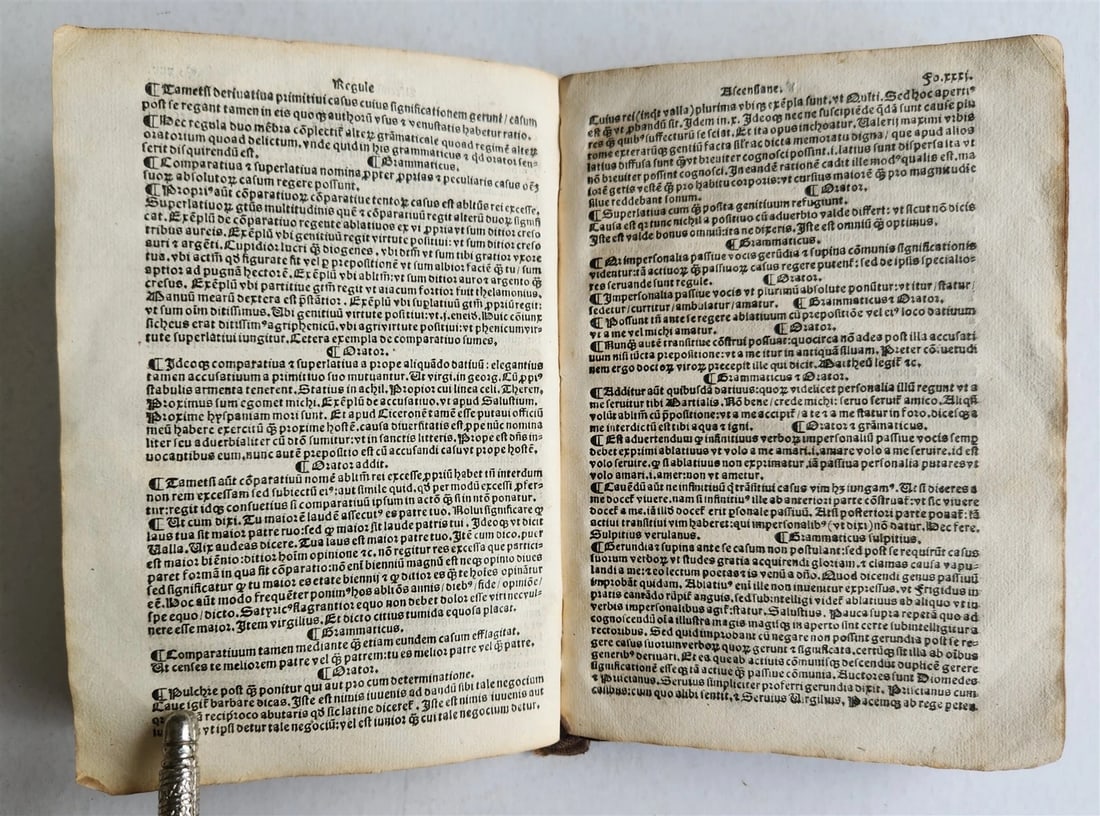 1526 POST-INCUNABULA CICERO COMMENTRAIES by A. DATUS antique ORIGINAL BINDING - 9