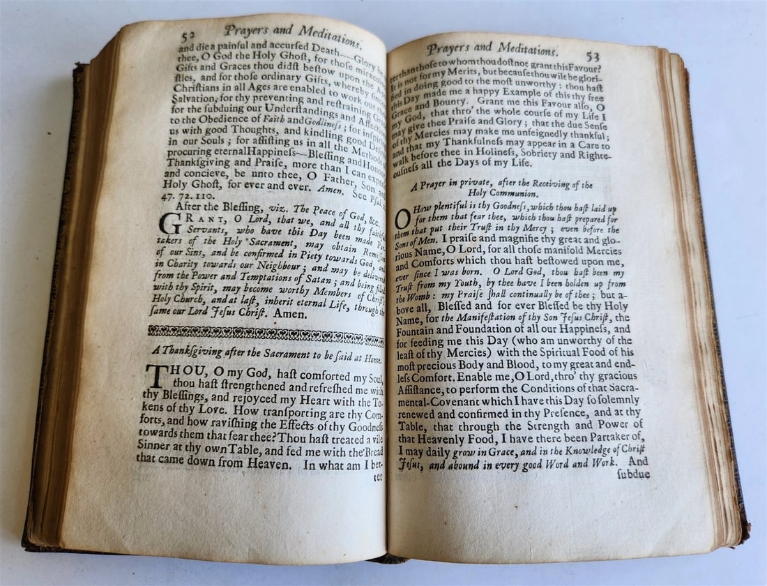 1725 BOOK of COMMON PRAYER w/ PSALTER or PSALMS of DAVID antique in ENGLISH - 10