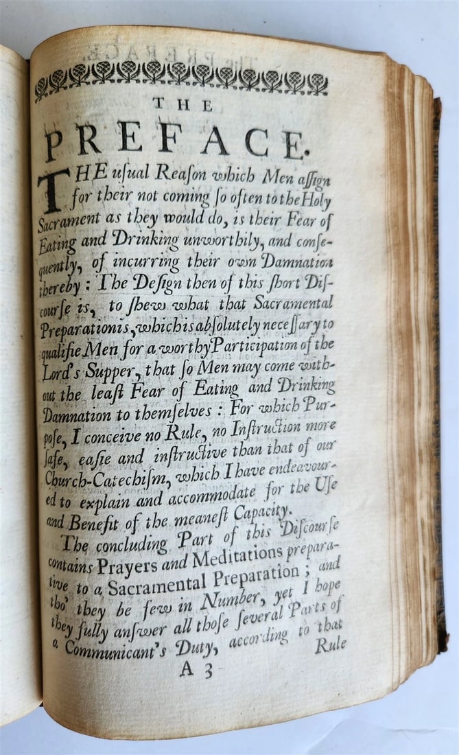 1725 BOOK of COMMON PRAYER w/ PSALTER or PSALMS of DAVID antique in ENGLISH - 12