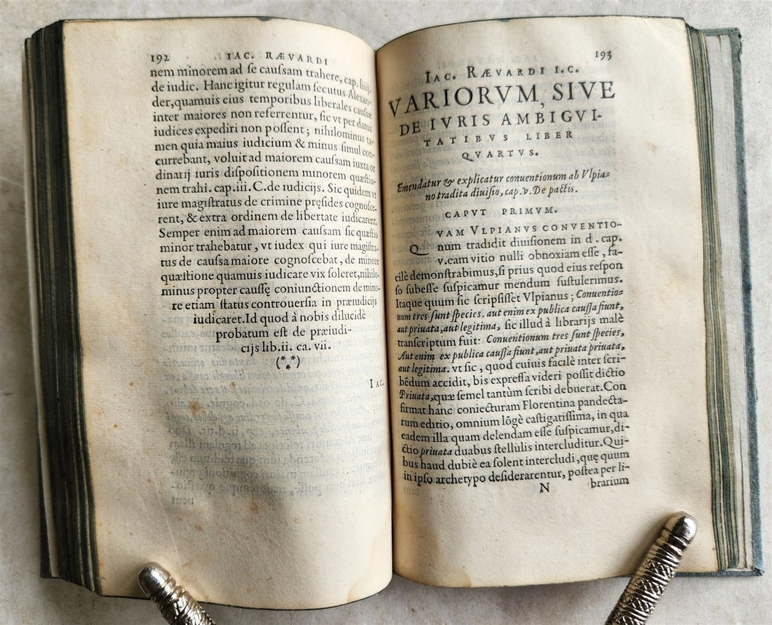 1564 ANCIENT ROMAN LAW TREATISE antique Variorum sive de iuris ambiguitatibus - 9