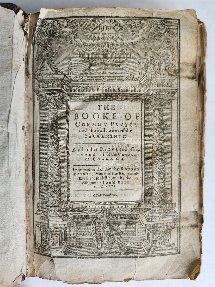 1631-34 BIBLE in ENGLISH ILLUSTRATED NEW TESTAMENT COMMON PRAYERS PSALMS antique - 6