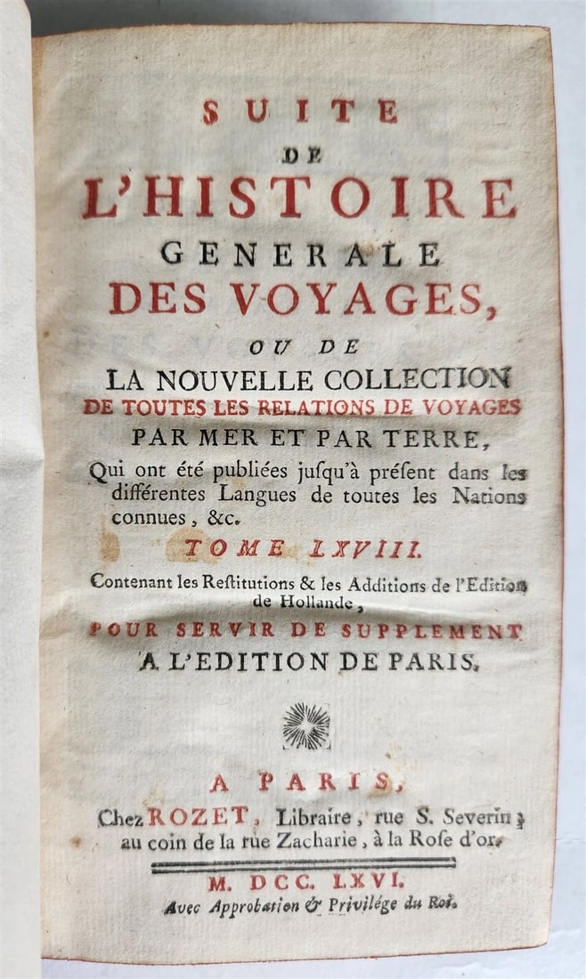 1766 HISTOIRE des VOYAGES antique MEXICO NEW GUINEA INDIA PATAGONIA illustrated: HISTOIRE GENERALE des VOYAGES ou NOUVELLE COLLECTION de toutes les relations de voïages par mer et par terre, Qui ont ete publiees jusqu'a present dans les differentes Langues des toutes les