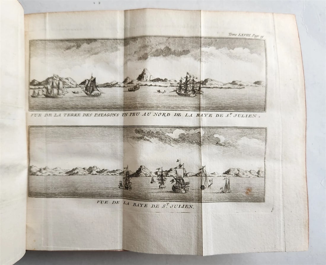 1766 HISTOIRE des VOYAGES antique MEXICO NEW GUINEA INDIA PATAGONIA illustrated - 4