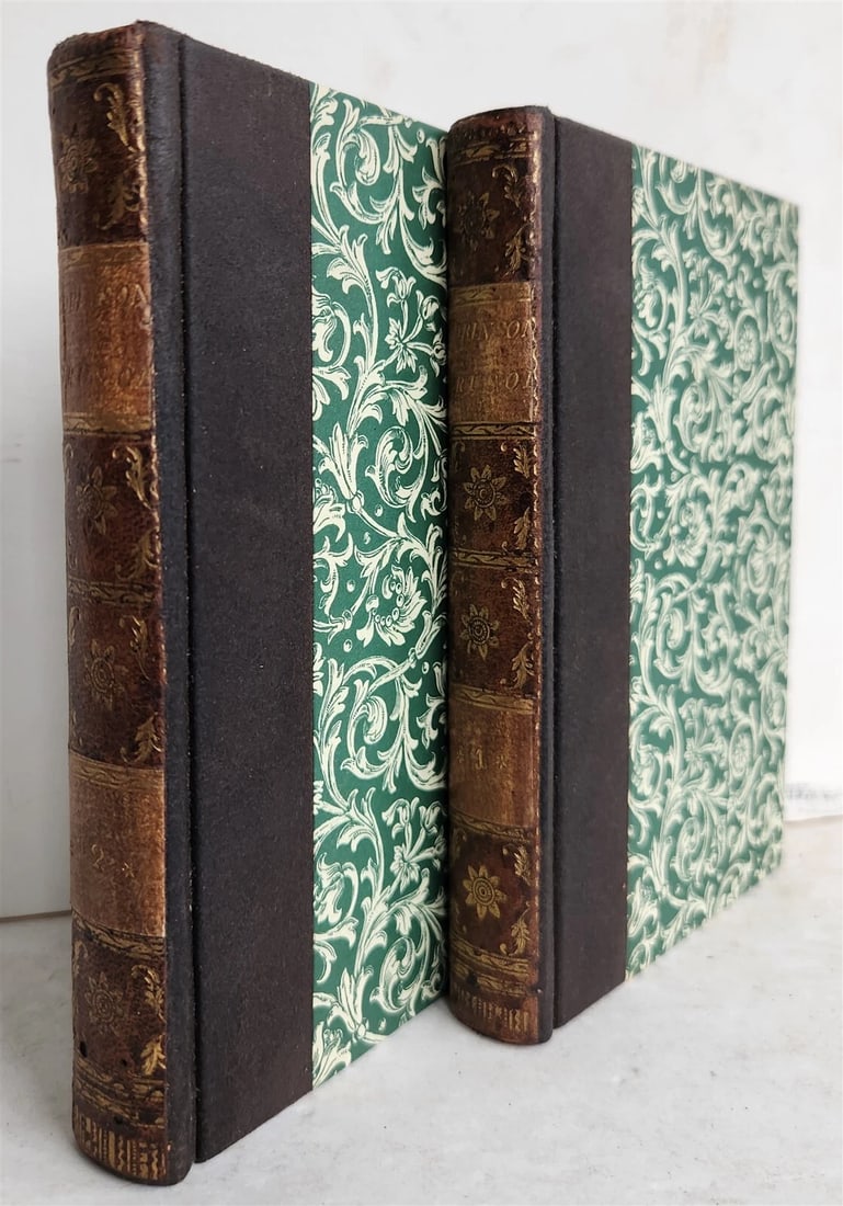 1778 ADVENTURES of ROBINSON CRUSOE by DANIEL DEFORE antique 2 VOLUMES - 2