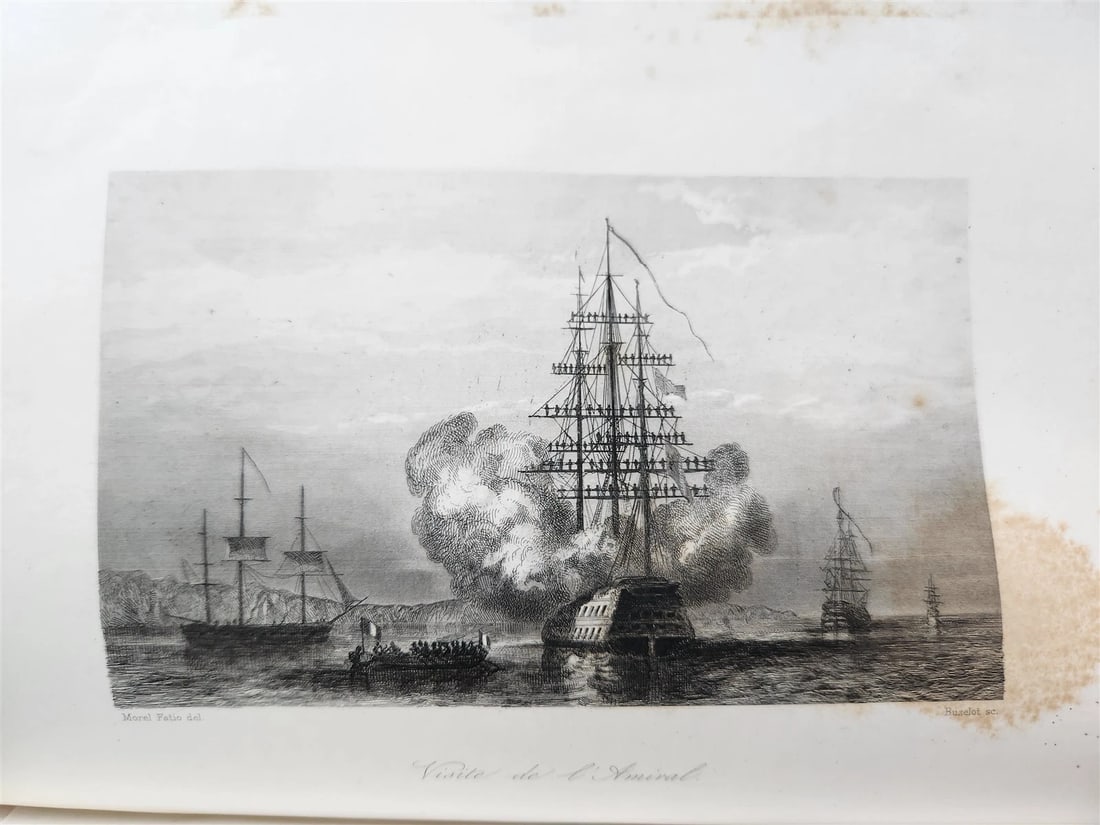 1844 MARINES HISTORY ILLUSTRATED antique LA MARINE King of Hanover PROVENANCE - 12