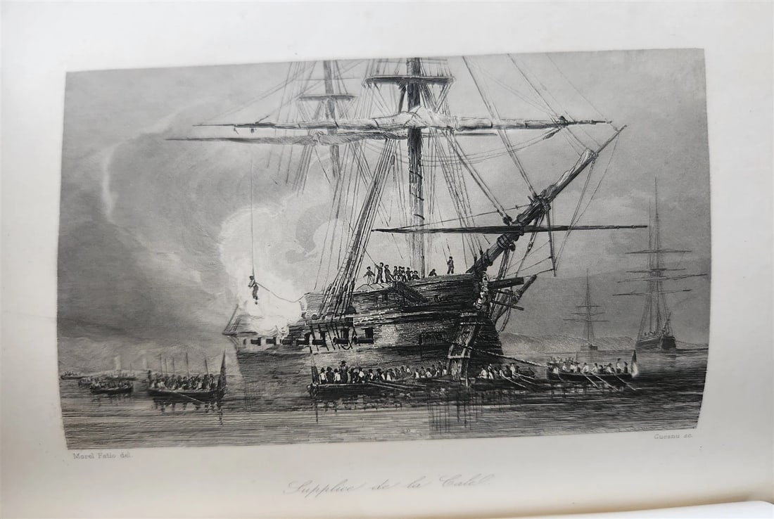 1844 MARINES HISTORY ILLUSTRATED antique LA MARINE King of Hanover PROVENANCE - 14