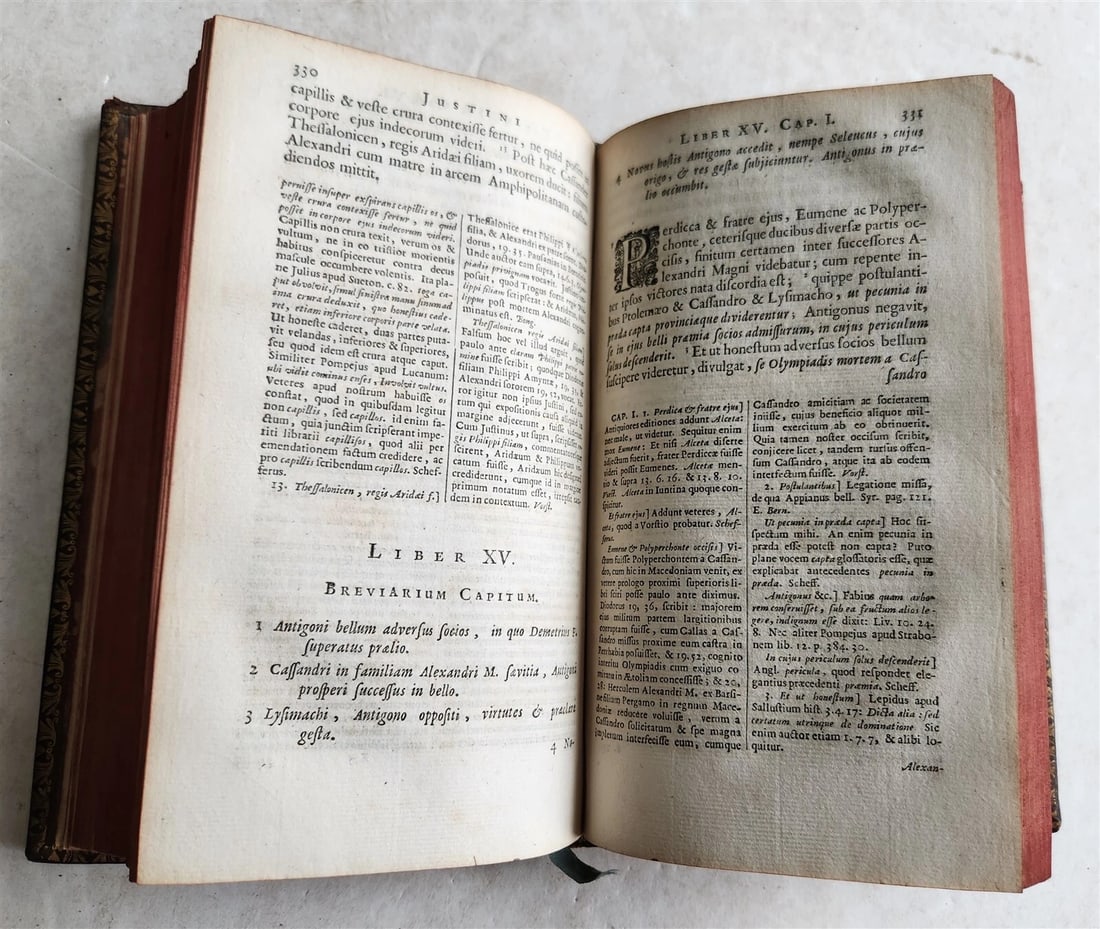 1683 HISTORIAE PHILIPPICAE by JUSTINIUS DECORATIVE BINDING antique - 6