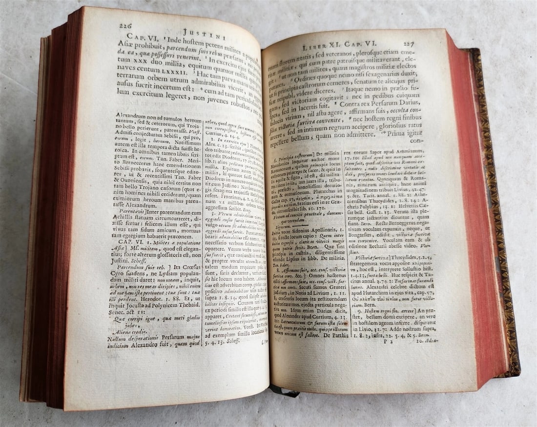 1683 HISTORIAE PHILIPPICAE by JUSTINIUS DECORATIVE BINDING antique - 8