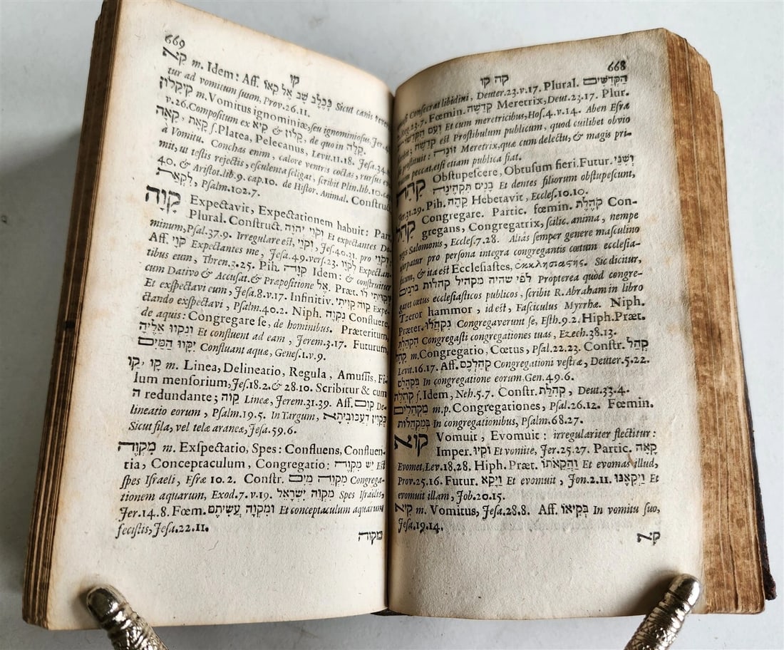 1676 LEXICON HEBRAICUM & CHALDAICUM antique by Johannis Buxtorf Judaica - 6
