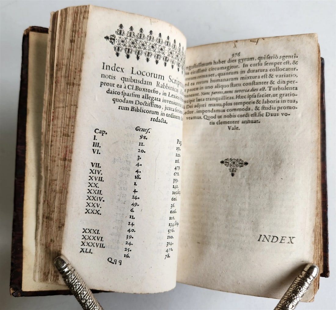 1676 LEXICON HEBRAICUM & CHALDAICUM antique by Johannis Buxtorf Judaica - 8
