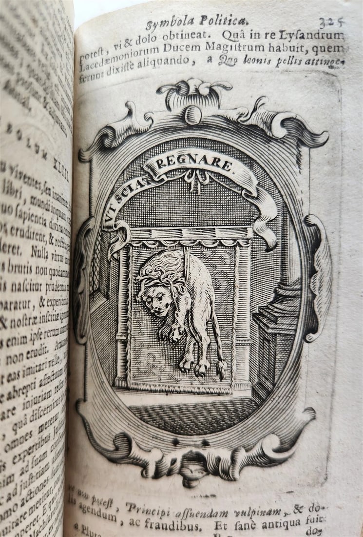 1659 EMBLEMATA by SAAVEDRA FAJARDO antique VELLUM BINDING ILLUSTRATED - 17