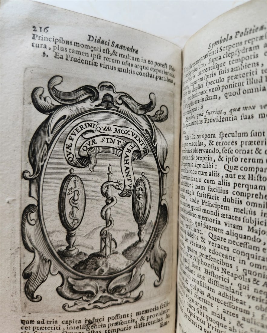 1659 EMBLEMATA by SAAVEDRA FAJARDO antique VELLUM BINDING ILLUSTRATED - 18