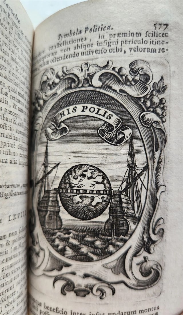 1659 EMBLEMATA by SAAVEDRA FAJARDO antique VELLUM BINDING ILLUSTRATED - 20
