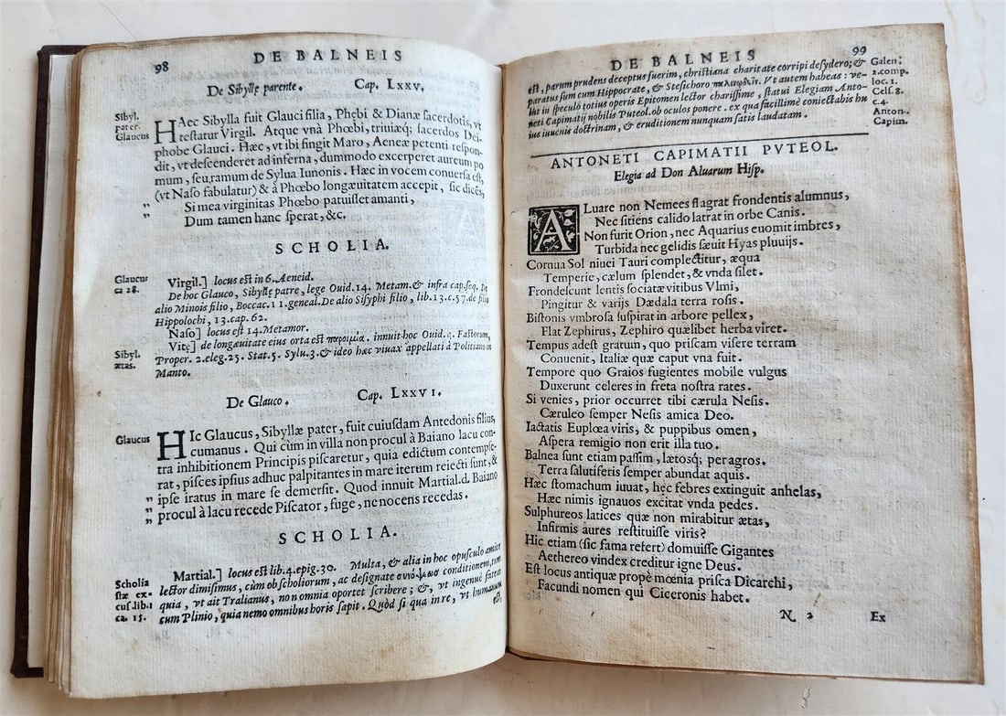 1566 Baths & other wonders of Puteoli by Lombardi antique - 12