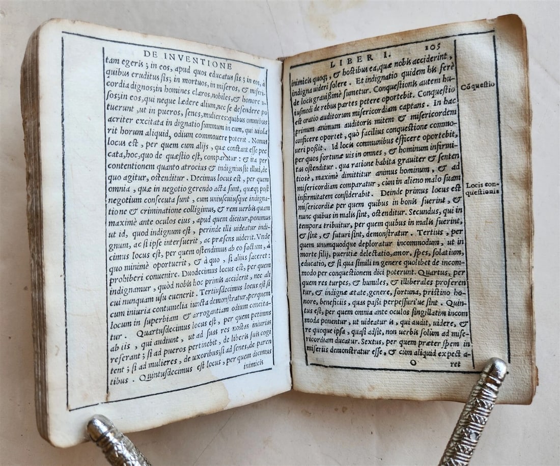 1576 CICERO Rhetoricorum ad Herennium antique 16th CENTURY vellum binding - 8