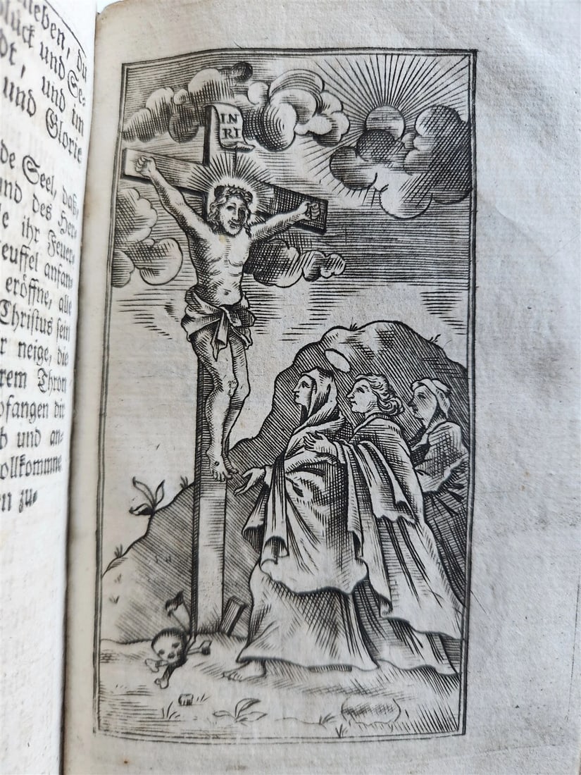 1754 GERMAN DEVOTIONAL BOOK antique BINDING w/ STUNNING SILVER FITTINGS - 11