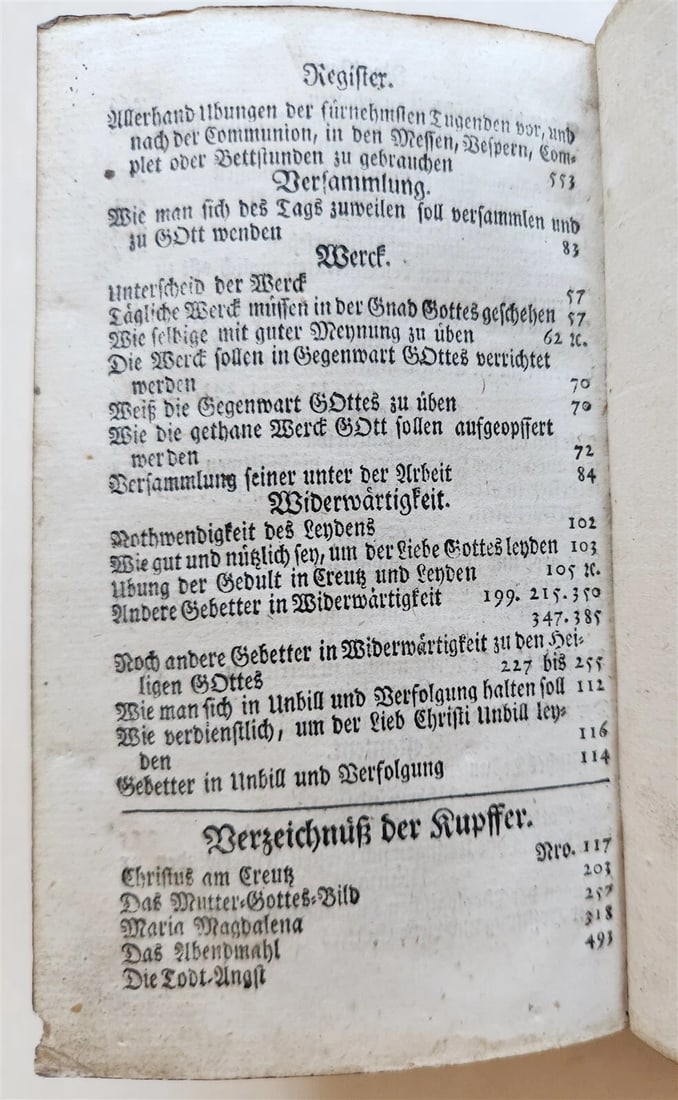 1754 GERMAN DEVOTIONAL BOOK antique BINDING w/ STUNNING SILVER FITTINGS - 18