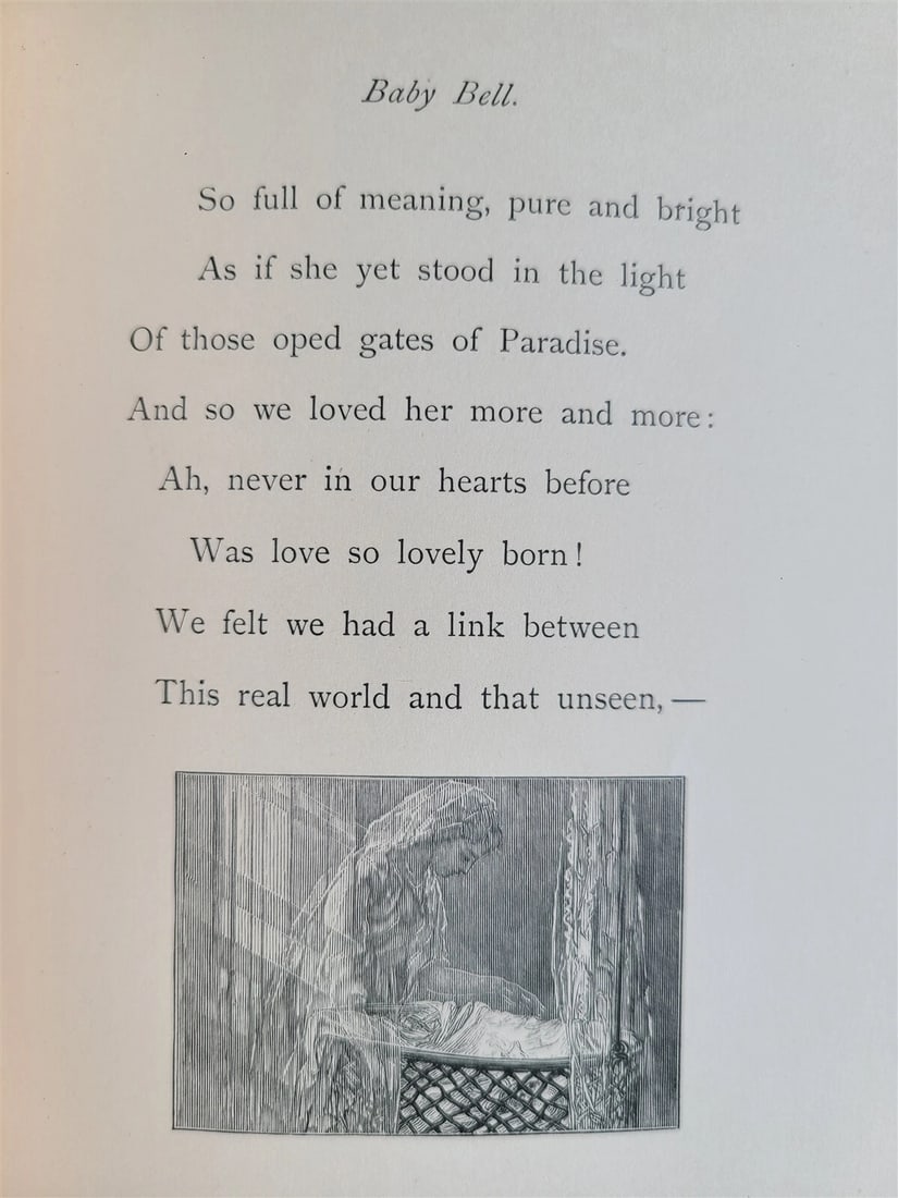 1878 BABY BELL by THOMAS BAILEY ALDRICH antique ILLUSTRATED POETRY Americana - 4