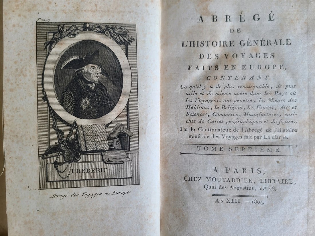 1803-1804 HISTORY of VOYAGES 12 VOLUMES SET ILLUSTRATED ANTIQUE in FRENCH - 10
