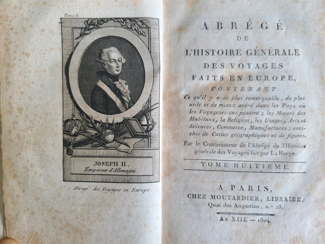 1803-1804 HISTORY of VOYAGES 12 VOLUMES SET ILLUSTRATED ANTIQUE in FRENCH - 11