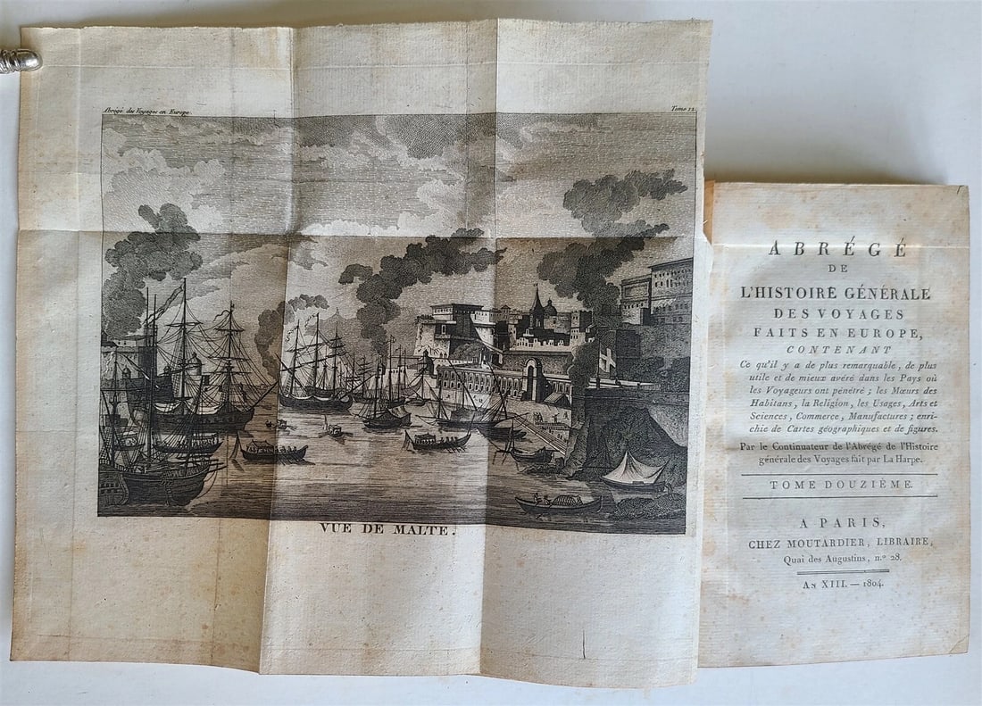 1803-1804 HISTORY of VOYAGES 12 VOLUMES SET ILLUSTRATED ANTIQUE in FRENCH - 15