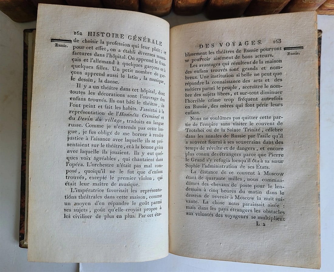 1803-1804 HISTORY of VOYAGES 12 VOLUMES SET ILLUSTRATED ANTIQUE in FRENCH - 4