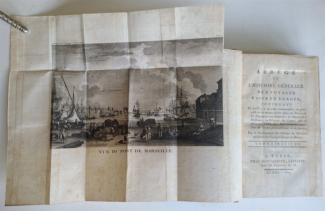 1803-1804 HISTORY of VOYAGES 12 VOLUMES SET ILLUSTRATED ANTIQUE in FRENCH - 8