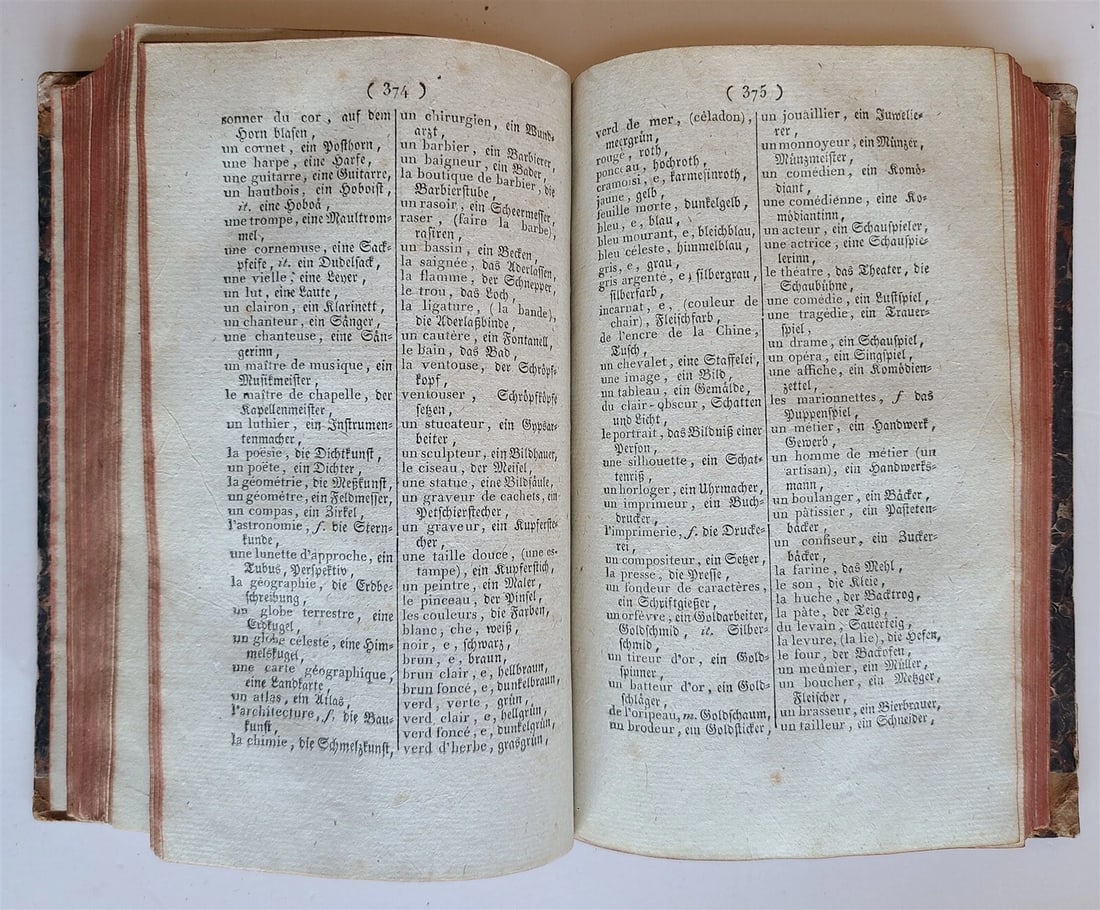 1817 FRENCH GRAMMAR in GERMAN antique Praktische Franzosische Grammatik - 3