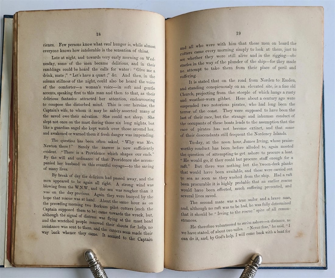 1866 SIX DAYS on THE MAST Narrative of EXCELSIOR LOSS antique BRITISH SHIPWRECK - 5