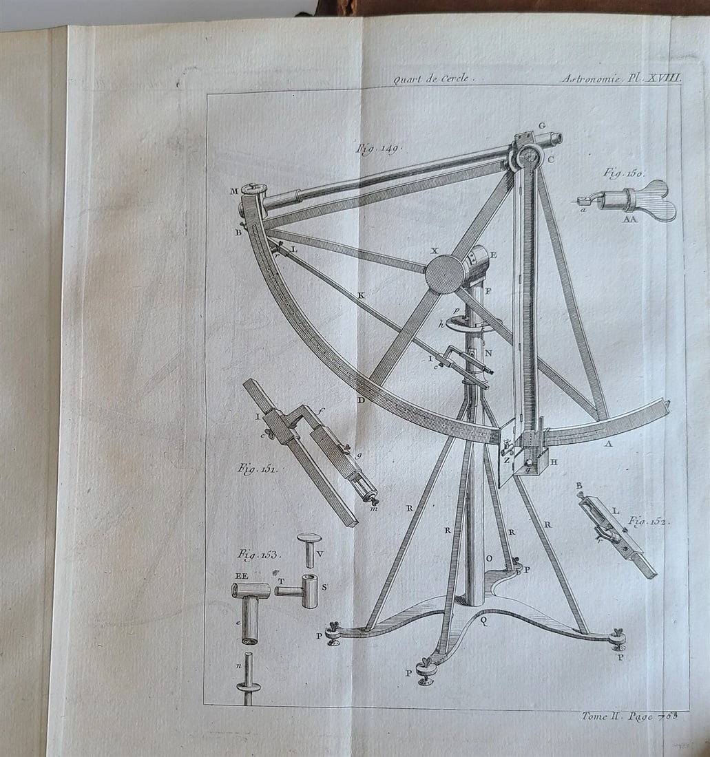 1771 ASTRONOMY by Joseph M. de La Lande 2 VOLUMES ILLUSTRATED antique in FRENCH - 11