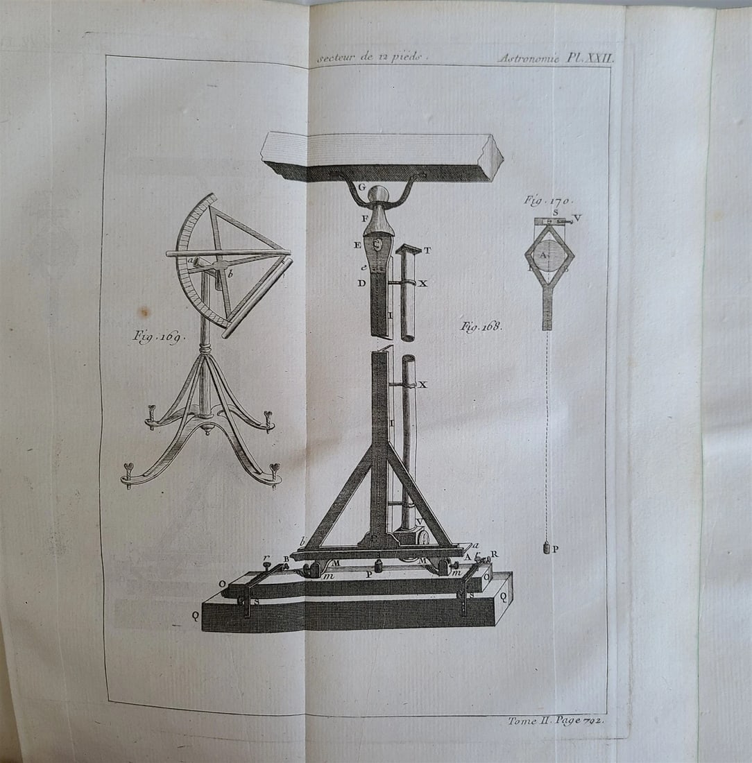 1771 ASTRONOMY by Joseph M. de La Lande 2 VOLUMES ILLUSTRATED antique in FRENCH - 15
